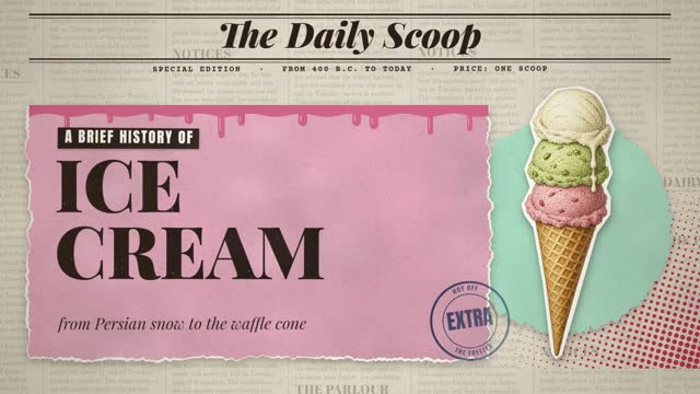 History explainer for A Brief History of Ice Cream, made with KitCut